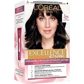 کیت رنگ موی لورال اکسلنس LOreal Excellence شماره 3.00 قهوه ای تیره طبیعی