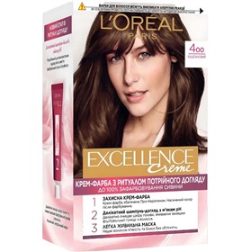 کیت رنگ موی لورال اکسلنس LOreal Excellence شماره 4.00 قهوه ای طبیعی