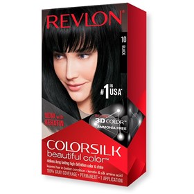 کیت رنگ موی بدون آمونیاک رولون شماره 10 مشکی Revlon Colorsilk