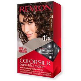 کیت رنگ موی بدون آمونیاک رولون شماره 30 قهوه ای تیره Revlon Colorsilk