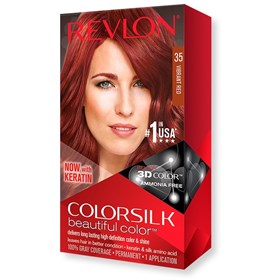 کیت رنگ موی بدون آمونیاک رولون شماره 35 قرمز پرهیجان Revlon Colorsilk