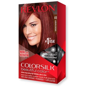 کیت رنگ موی بدون آمونیاک رولون شماره 49 قهوه ای بور Revlon Colorsilk