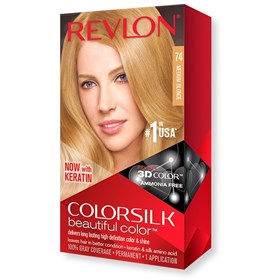 کیت رنگ موی بدون آمونیاک رولون شماره 74 بلوند متوسط Revlon Colorsilk