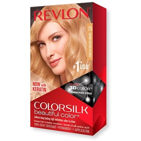 کیت رنگ موی بدون آمونیاک رولون شماره 75 بلوند طلایی گرم Revlon Colorsilk