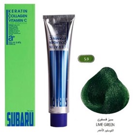 رنگ مو سوبارو شماره S.9 رنگ سبز فسفری حجم 120میلی لیتر