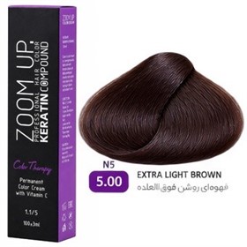 رنگ موی زوم آپ Zoom Up شماره 5.00 قهوه ای روشن فوق العاده