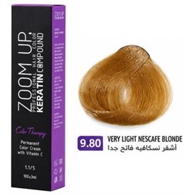 رنگ موی زوم آپ Zoom Up شماره 9.80 بلوند نسکافه خیلی روشن
