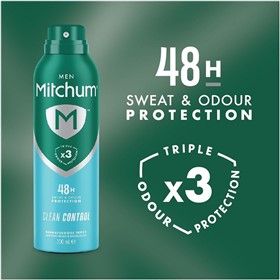 اسپری ضدتعریق آقایان میچام کلین کنترل Mitchum Clean Control حجم 200 میلی لیتر