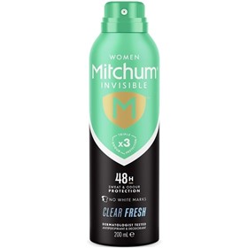 اسپری ضدتعریق میچام اینویزیبل Mitchum Invisible Clear Fresh حجم 200 میلی لیتر