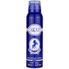 اسپری خوشبوکننده بدن مردانه آکات کد 200 Akat Deodorant Spray حجم 150 میلی لیتر