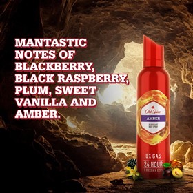 اسپری دئودورانت بدون گاز اولد اسپایس امبر Old Spice Amber حجم 140 میلی لیتر
