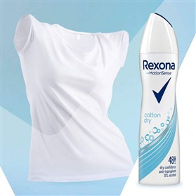 اسپری ضد تعریق رکسونا کتان درای Rexona Cotton Dry حجم 200 میلی لیتر