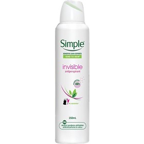 اسپری ضدتعریق سیمپل اینویزیبل Simple Invisible حجم 250 میلی لیتر