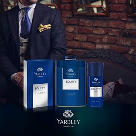 پودر جاذب عرق و خوشبوکننده بدن آقایان یاردلی Yardley Equity وزن 250 گرم