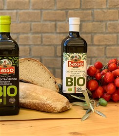 روغن زیتون ارگانیک فرابکر باسو Basso Extra Virgin Bio Italian حجم 1 لیتر