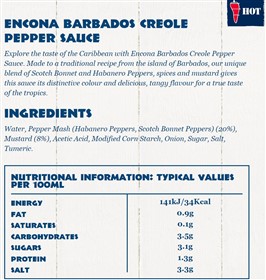 سس فلفل انکونا استایل باربادوس Encona Barbados Creole Pepper حجم 142 میلی لیتر